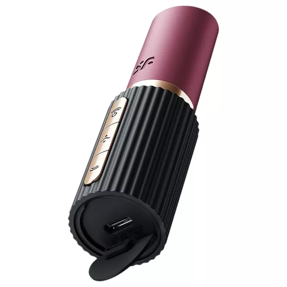 Satisfyer Deep Kiss - luftbølgeleppestiftvibrator (svart)