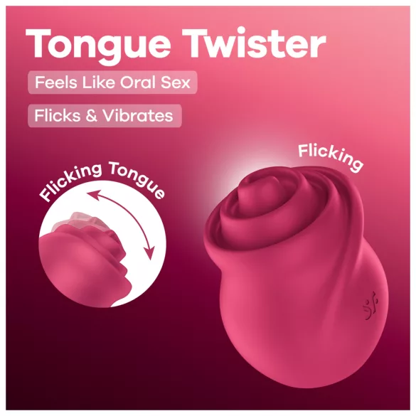 Satisfyer Tongue Twister - roterende tungen-klitorisstimulator (rosa)