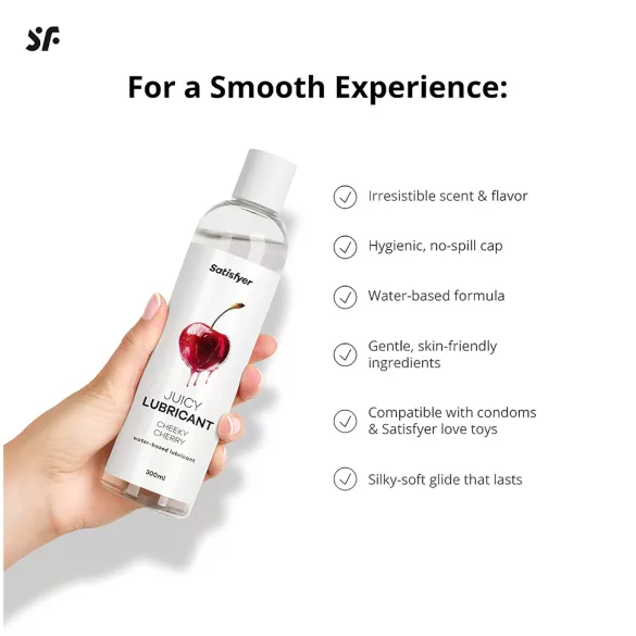 Satisfyer - aromatisert glidemiddel - kirsebær (300ml)