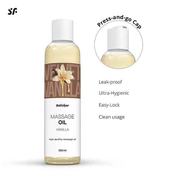 Satisfyer - massasjeolje - vanilje (250ml)
