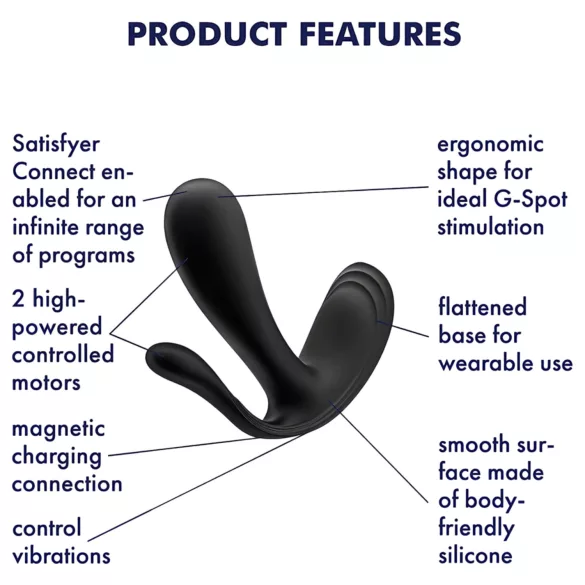 Satisfyer Top Secret+ - 3‑armet, bærbar vibrator (grønn)