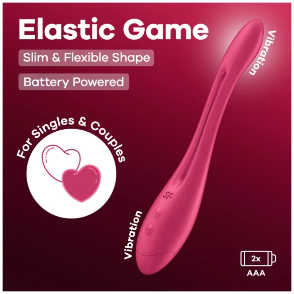 Satisfyer Elastisk Lek - fleksibel parvibrator (rosa)