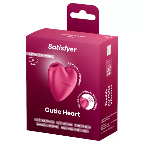 Satisfyer Cutie Heart - luftbølgestimulator for klitoris (rosa)