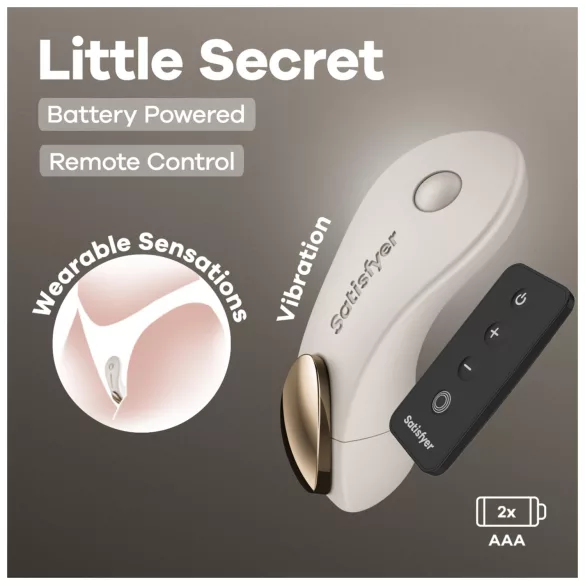 Satisfyer Little Secret - bærbar trusevibrator (hvit)