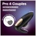 Satisfyer Pro 4 Couples - luftbølgevibrator for par (svart)