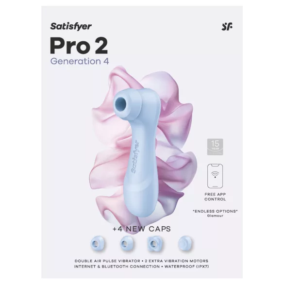 Satisfyer Pro 2 Generation 4 - klitorisstimulator med lufttrykkbølger (blå)