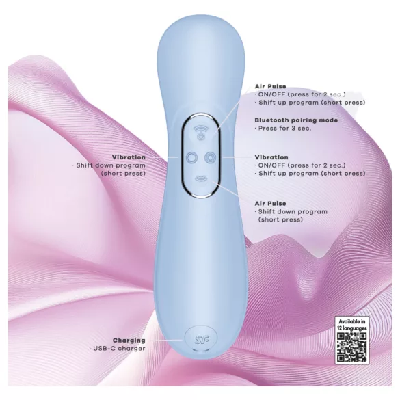 Satisfyer Pro 2 Generation 4 - klitorisstimulator med lufttrykkbølger (blå)