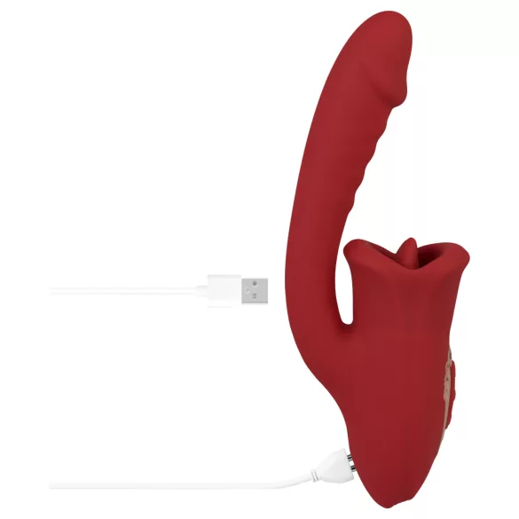 EIS Passion Lips - G-punkt vibrator med slikkefunksjon (rød)