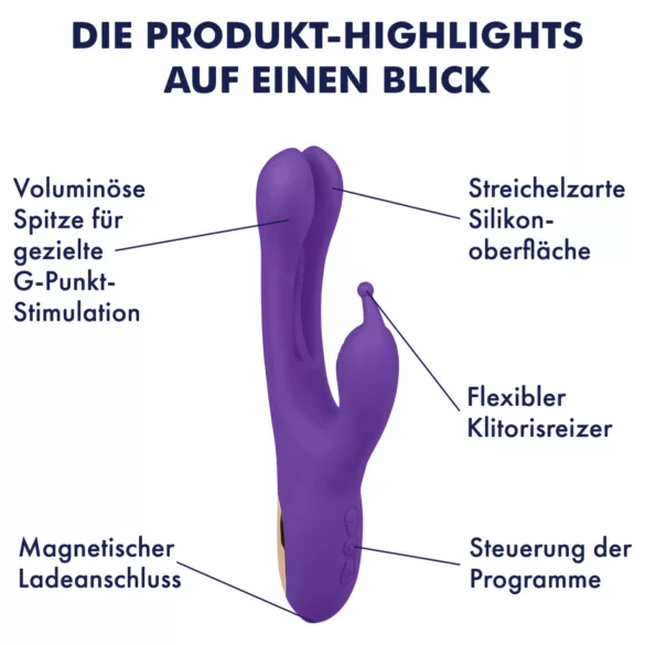 EIS Double Trouble - bevegelig tunge-klitoris vibrator (lilla)