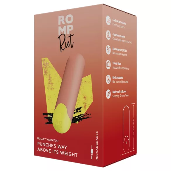ROMP Riot - mini stavvibrator (oransje)