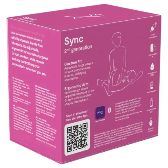 We-Vibe Sync - parvibrator med app- og fjernkontroll (rosa)