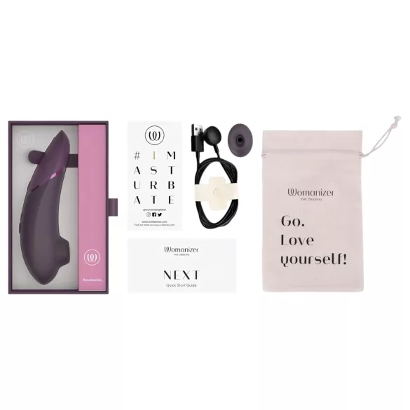 Womanizer Next - oppladbar klitoris stimulator med luftimpulser (lilla)