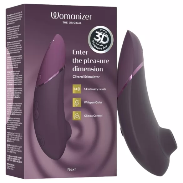 Womanizer Next - oppladbar klitoris stimulator med luftimpulser (lilla)