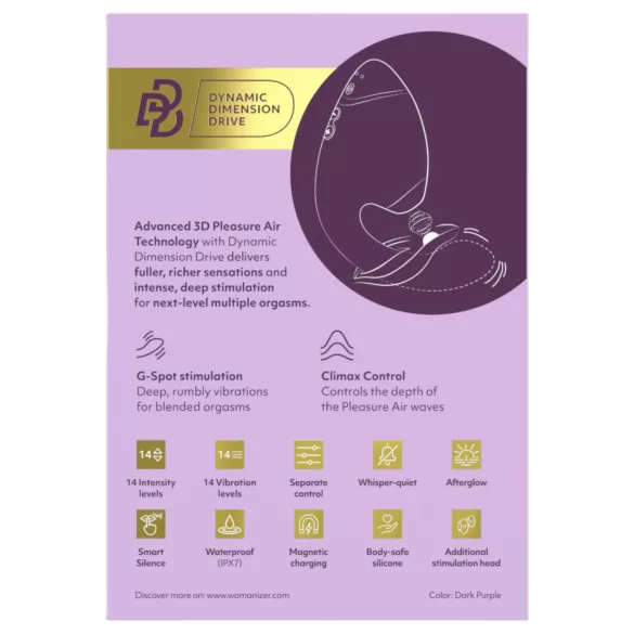 Womanizer Next Duo - 2-i-1 G-punktvibrator (lilla)