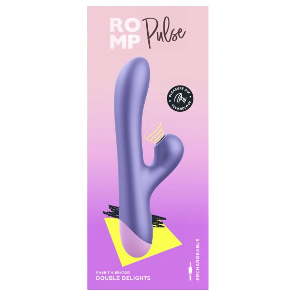ROMP Pulse - G-punktvibrator med lufttrykk-klitorisstimulator (lilla)