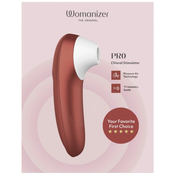Womanizer Pro - lufttrykk klitorisstimulator (rød)