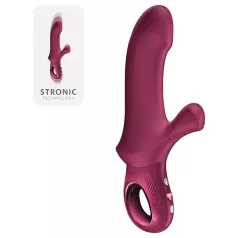   Fun Factory Bi Stronic Curve - støtende vibrator med klitorisstimulator (rød)