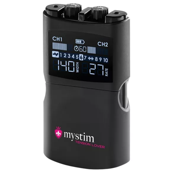 mystim Tension Lover 2 - digitalt elektrosjokksett (svart)