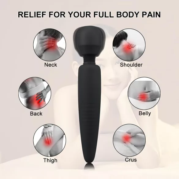 Mrow - vanntett massasjevibrator, oppladbar (svart)