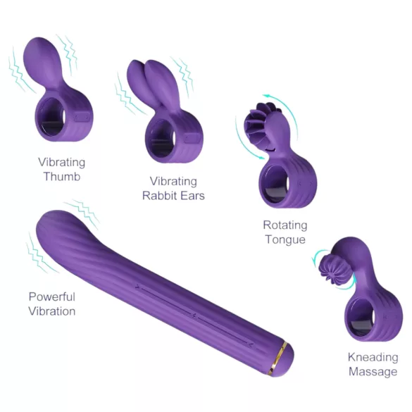 Magic Stick S1 - flerfunksjonell vibrator (lilla)