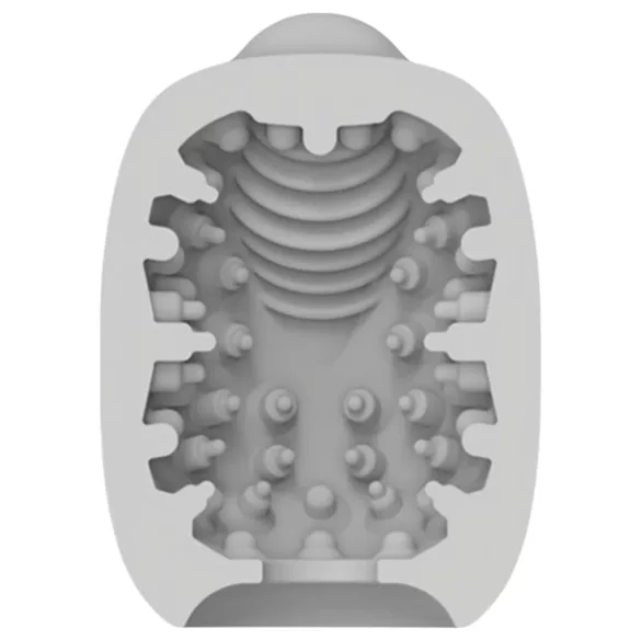 VIBEGGS Naughty Nubs - vibrerende eggmasturbator (hvit)