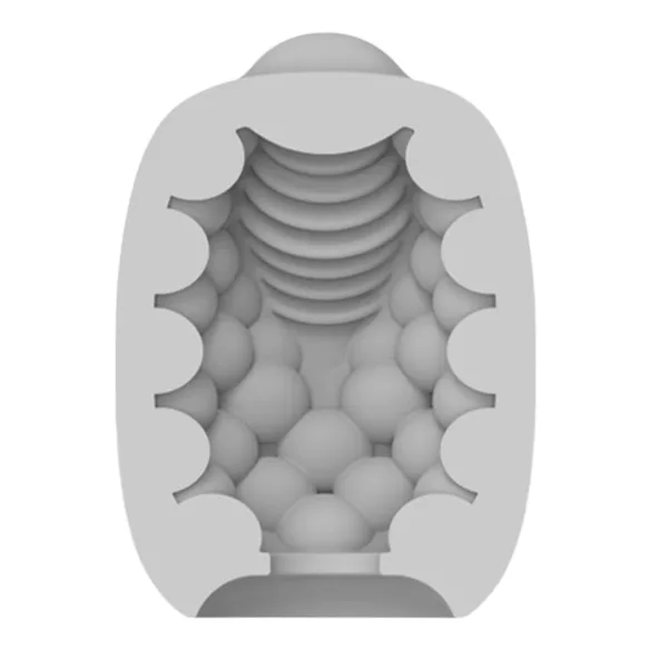 VIBEGGS Blow Misty - vibrerende eggmasturbator (hvit)