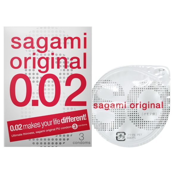 Sagami Original 0,02 - kondom - 55mm (3 stk)