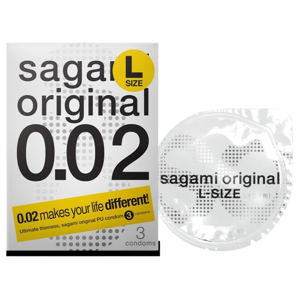 Sagami Original 0,02 L - kondom - 58mm (3 stk)