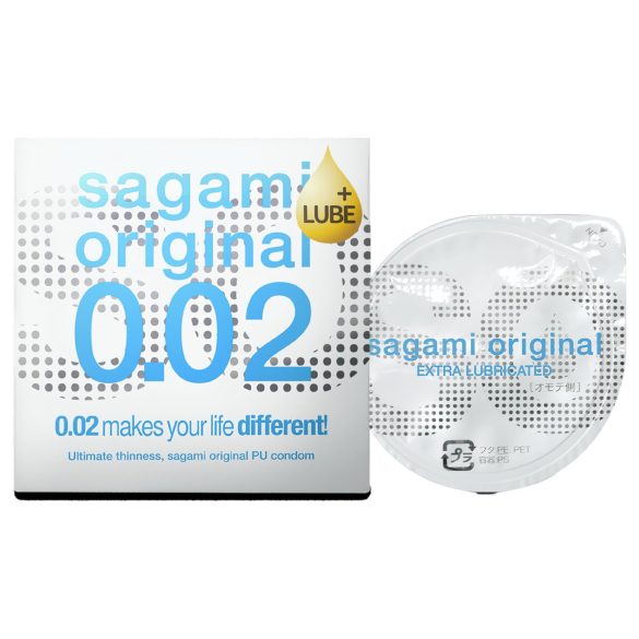 Sagami Original 0,02 - Ekstra Glidende Kondom - 55mm (1stk)