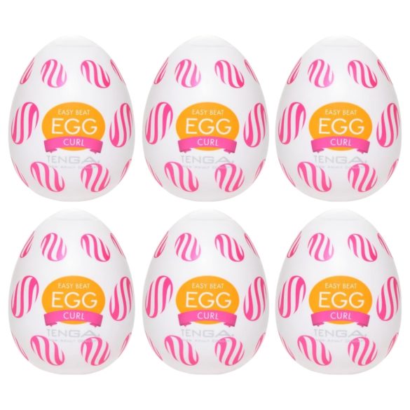 TENGA Egg Curl - Fristende eggmasturbator (6 stk)