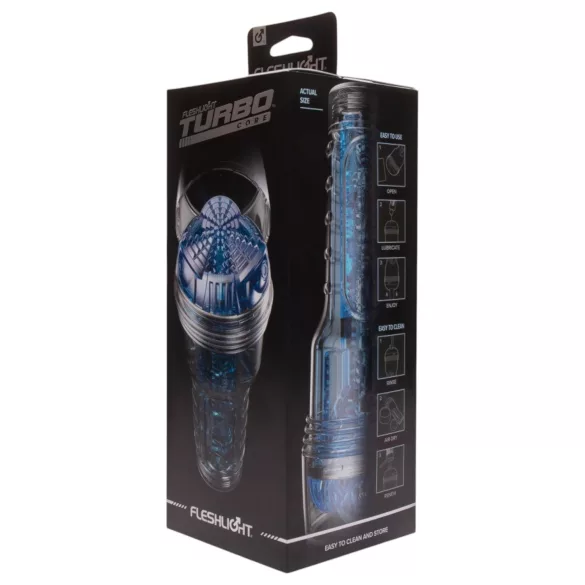 Fleshlight Turbo Core - sugende masturbator (blå)