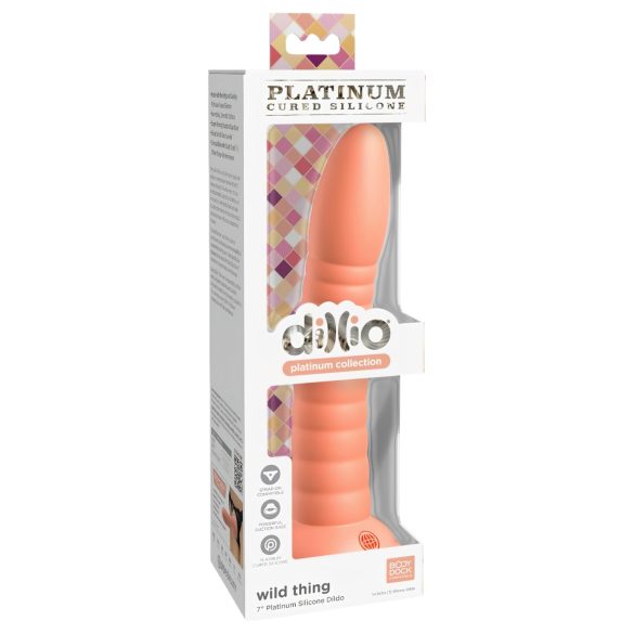 Dillio Wild Thing - rilldet dildo (19 cm) - oransje