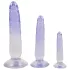 Krystallklar - analtrener dildosett - 3 deler (gjennomsiktig-blå)