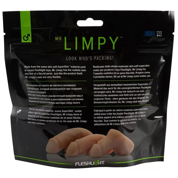 Fleshlight - Mr. Limpy - stor naturtro dildo (hudfarget)