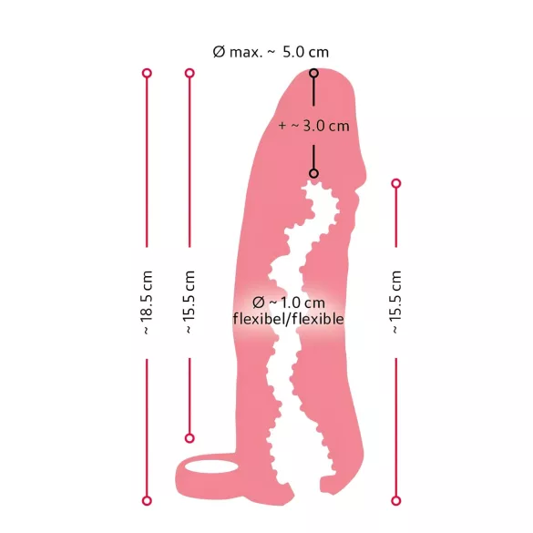 Nature Skin penishette & vaginamansjett - 18 cm (natur)