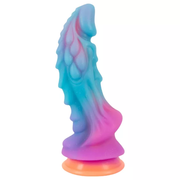 Beasty Cocks - utenomjordisk dildo i silikon (blå-oransje)