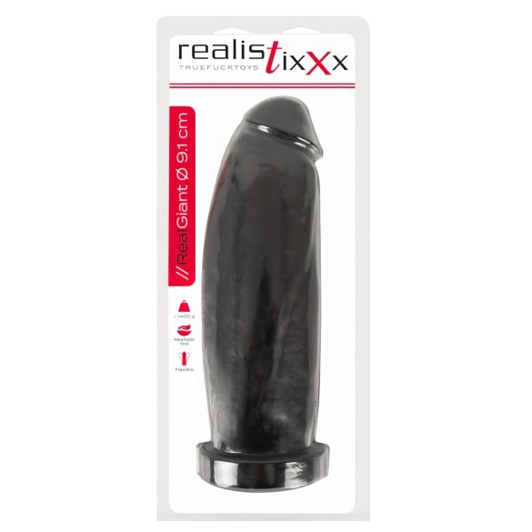Realistixxx Ekte Kjempe – gigantisk dildo – 30 cm (svart)