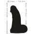 Realistixxx Real Giant - realistisk dildo med testikler - 22 cm (svart)