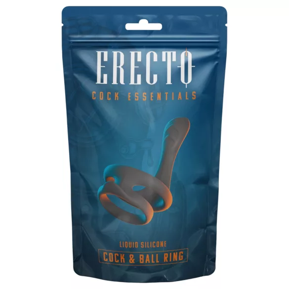 Erecto - penis- og testikkelring (svart)