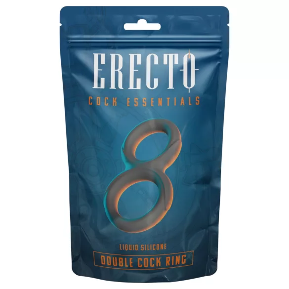 Erecto - dobbel penisring (svart)