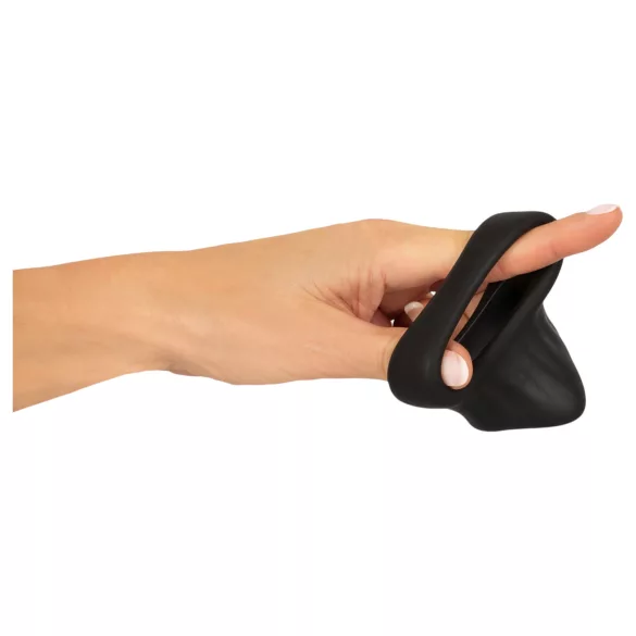 Erecto - penisring med ballstretcher (svart)