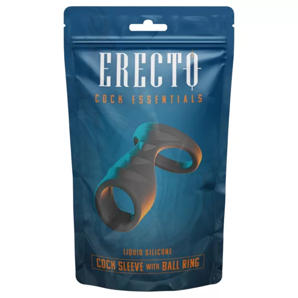 Erecto - 2-i-1 penisring (svart)