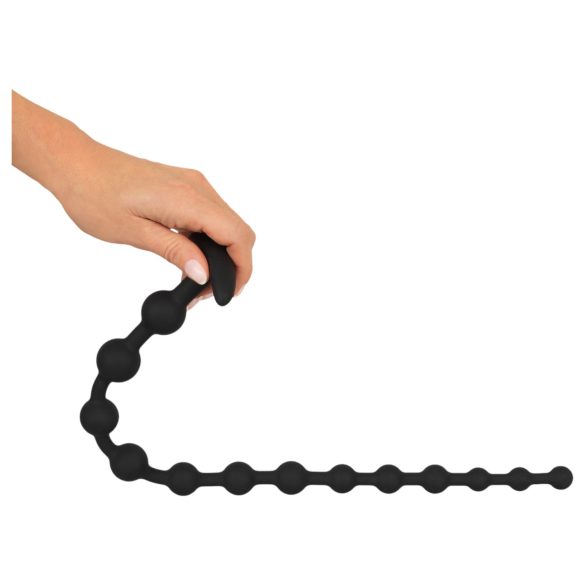 Black Velvet - perle analdildo (svart)