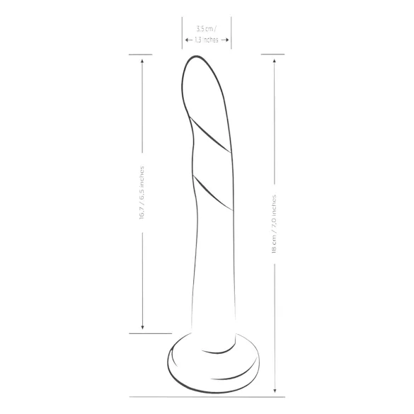 ROMP Dizi - fleksibel dildo i silikon (rosa-oransje)