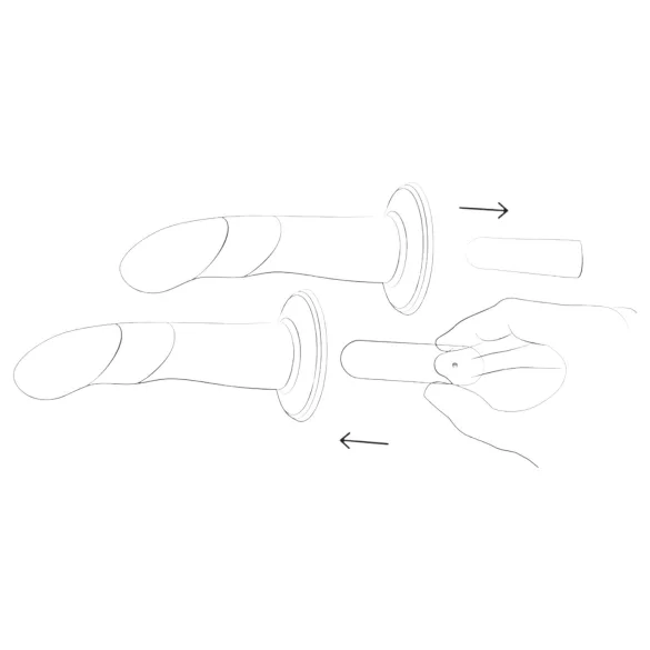 ROMP Piccolo - fleksibel silikon dildo (blå-lilla)