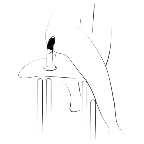 ROMP Piccolo - fleksibel silikon dildo (blå-lilla)