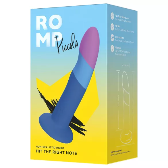 ROMP Piccolo - fleksibel silikon dildo (blå-lilla)