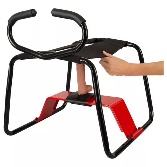THE BANGER - Ultimate Sex Stool sexstol med realistisk dildo (svart)