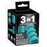 You2Toys - 3-i-1 penis- og pungringssett (turkis)