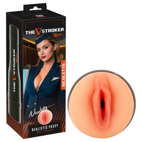 Rebel The V-Stroker Nicolette - realistisk vagina-masturbator (hudfarget)